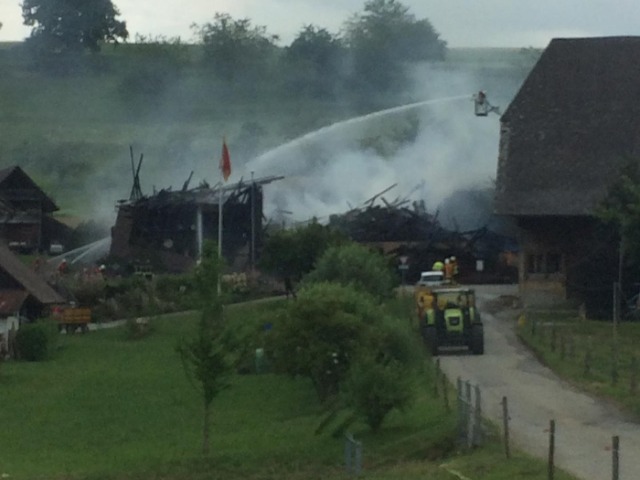 Alchenstorf BE - Bauernhaus komplett niedergebrannt