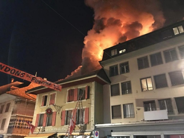 Payerne VD - Evakuierung von zwei Gebäuden