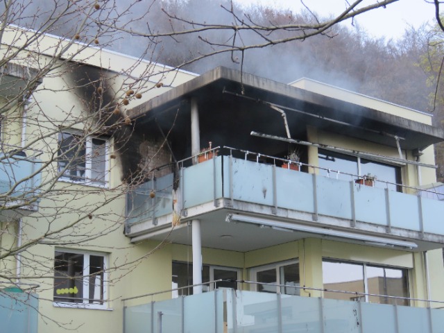 Brugg-Lauffohr AG - Balkon in Brand geraten