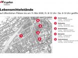 St.Gallen SG - Märkte auf öffentlichen Plätzen wieder geöffnet