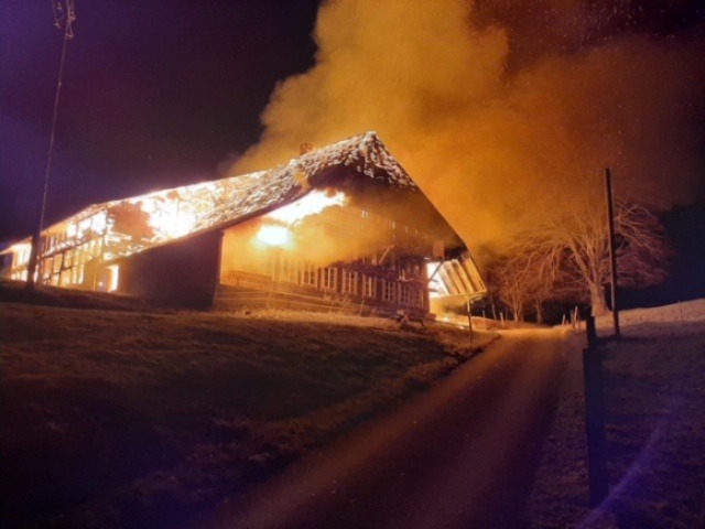 Bauernhausbrand in Eriswil - Ermittlungen abgeschlossen