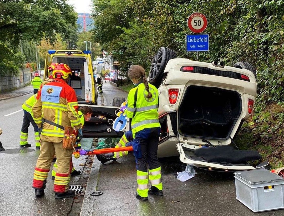 Bern BE Frau (42) bei Unfall schwer verletzt