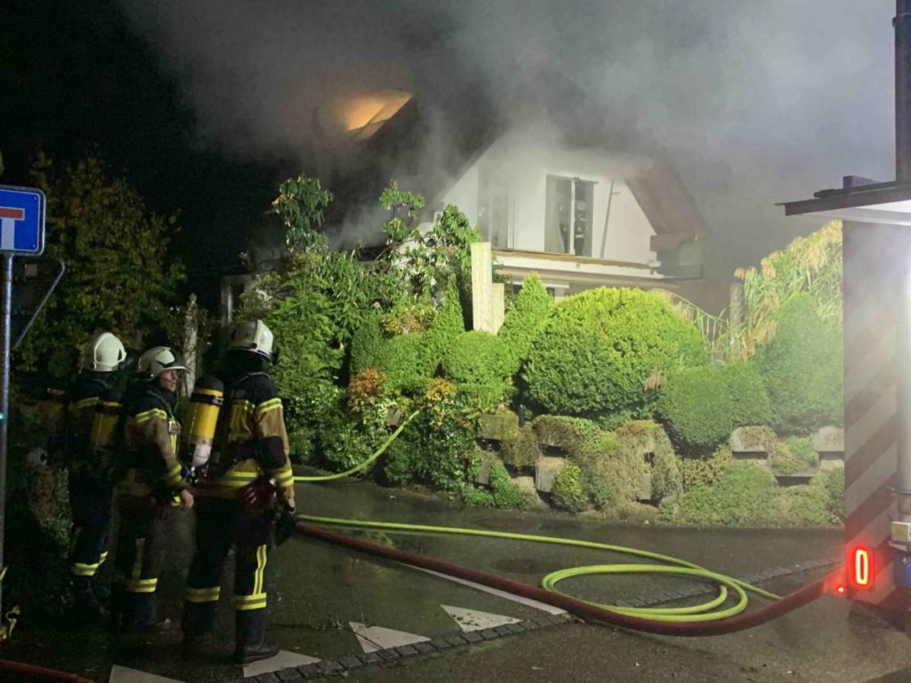 Haus nach Brand in Wolfwil SO beschädigt