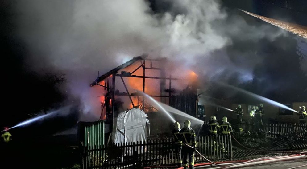 Schönholzerswilen TG: 100 Feuerwehrleute bei Scheunenbrand im Einsatz