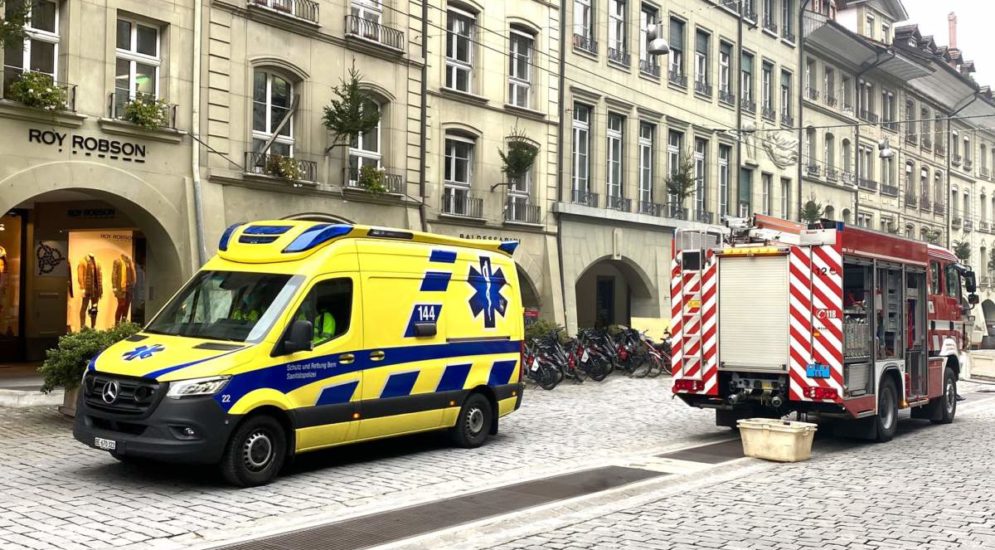 Bern: Feuerwehreinsatz an der Kramgasse
