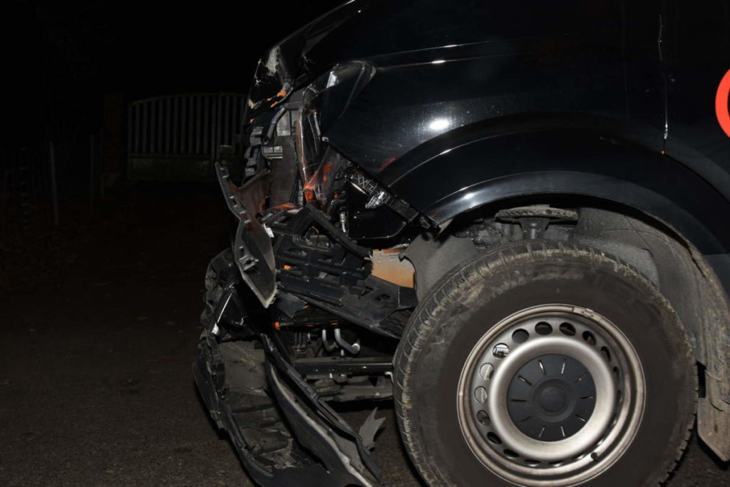 Unfall Goldach SG - Autofahrer nach Auffahrkollision mit Lieferwagen verletzt