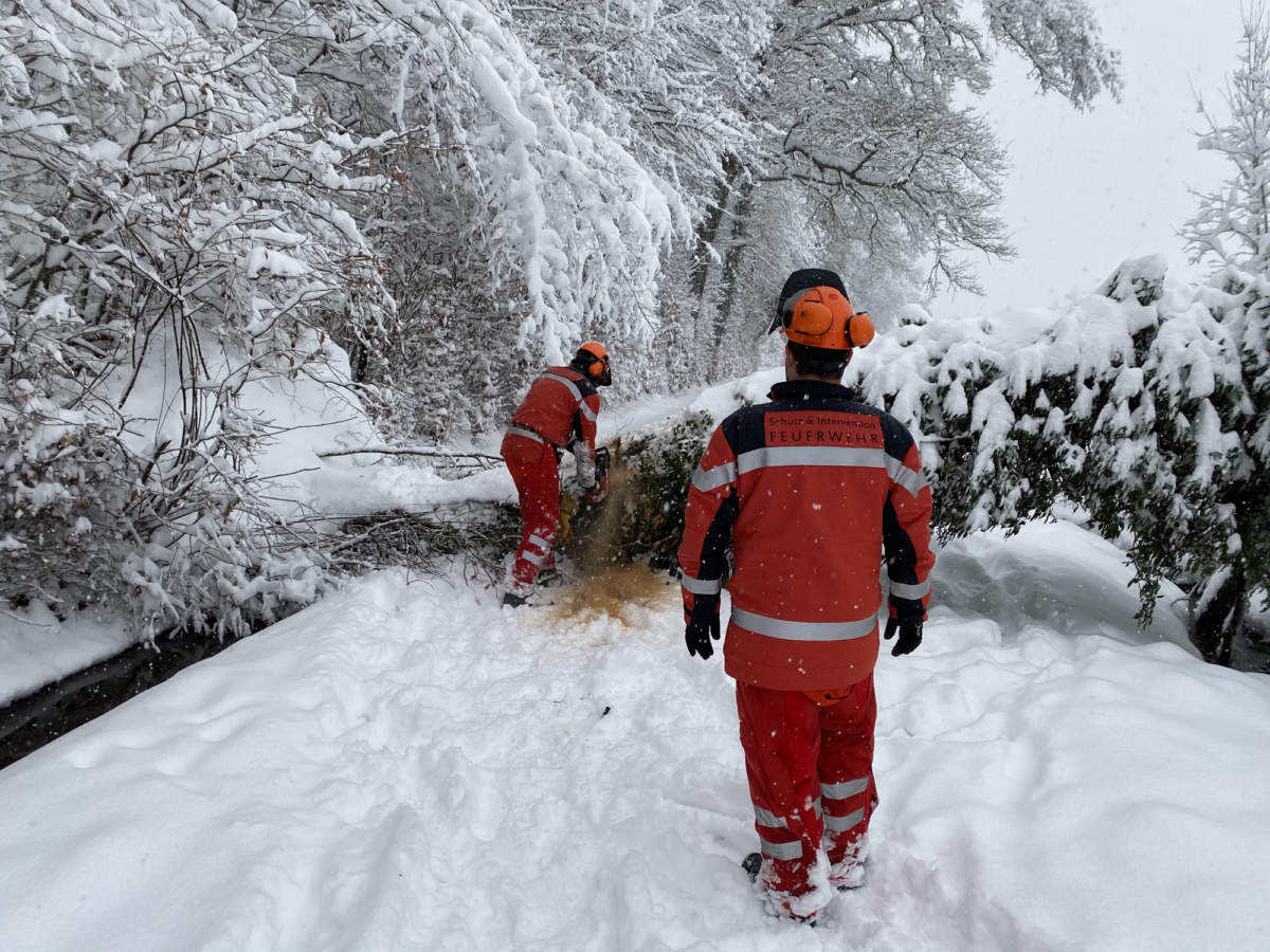 Schneefälle in Winterthur: Massives Einsatzaufkommen