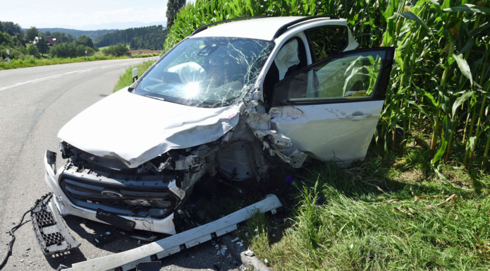 Roggliswil LU: Fahrzeug kollidiert bei Unfall mit Lastwagen