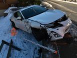 Chur GR: Junglenker schrottet bei Unfall Auto