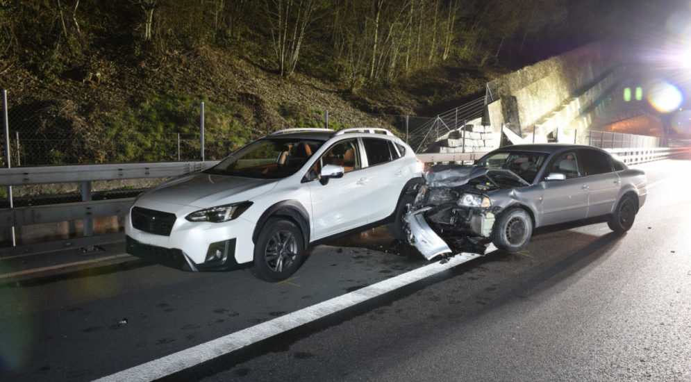 Luzern: 30-Jähriger Lenker verursacht Unfall auf der A2