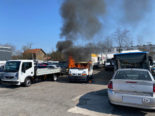 Cham ZG - Lieferwagen komplett ausgebrannt