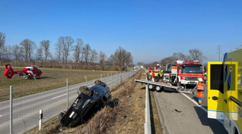 Diepoldsau SG: Schwerer Unfall auf der Autobahn