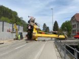 Waldenburg BL: Strasse wegen Unfall und Bergung eines umgestürzten Krans gesperrt