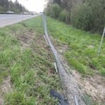 Unfall A1 Staufen: Wildschutzzaun über 30 Meter hinweg abrasiert