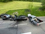 Lungern OW: Drei Verletzte bei heftigem Unfall zwischen BMW, Mercedes und Pickup