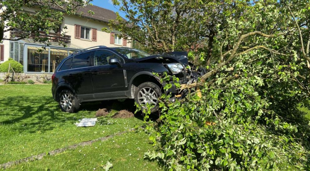 Rudolfstetten: Bei Unfall Kind touchiert und in Gartenanlage gelandet