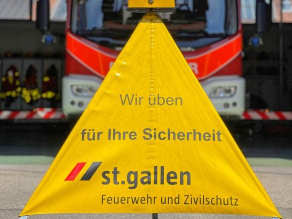 St.Gallen SG: Chemiewehrübung in der Paradiesstrasse am 17./18. Mai