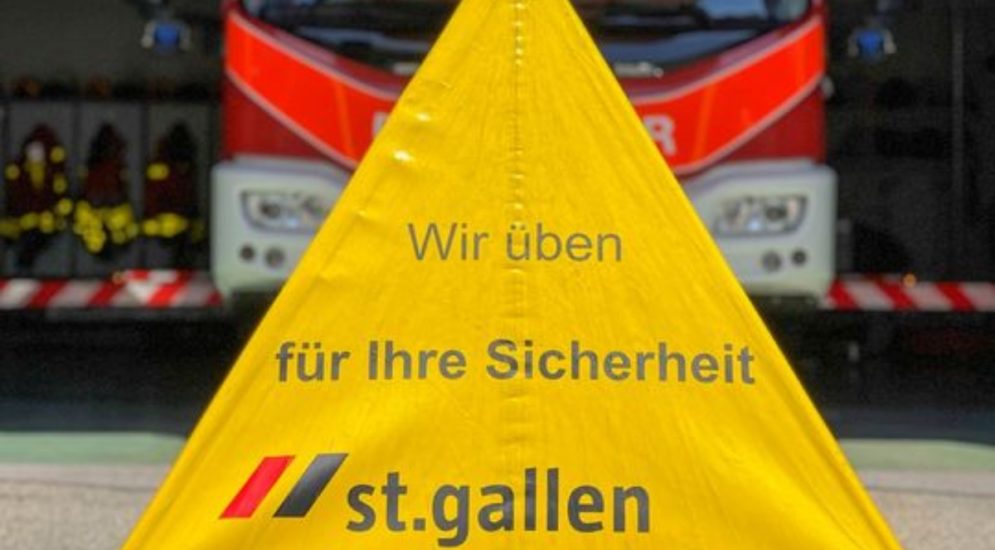 St.Gallen SG: Chemiewehrübung in der Paradiesstrasse am 17./18. Mai