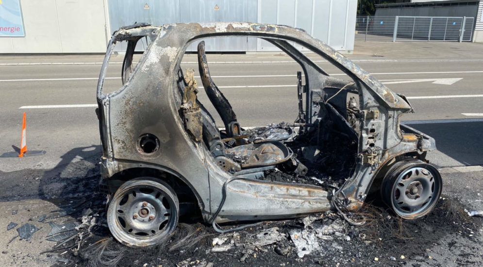 Arbon TG: Fahrzeug gerät während der Fahrt in Brand