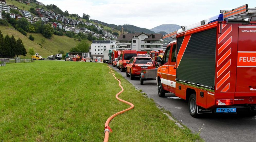 Feuerwehr-Grossaufgebot in Ennetbürgen NW