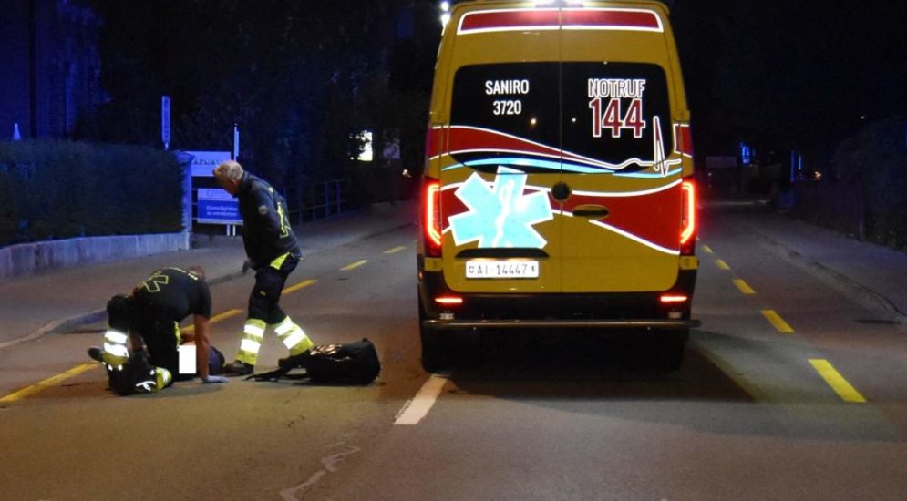 Herisau AR: Alkoholisierter Radfahrer bei Unfall verletzt