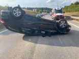 Hausen AG: Unfall nach Sekundenschlaf - Auto landet auf Dach