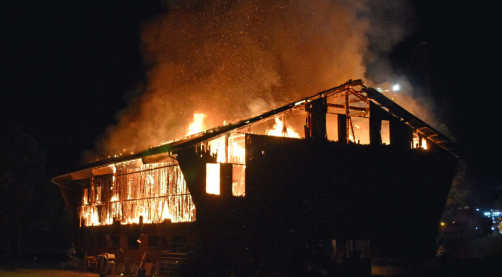 Schüpfheim LU: Scheune bei Brand vollständig zerstört