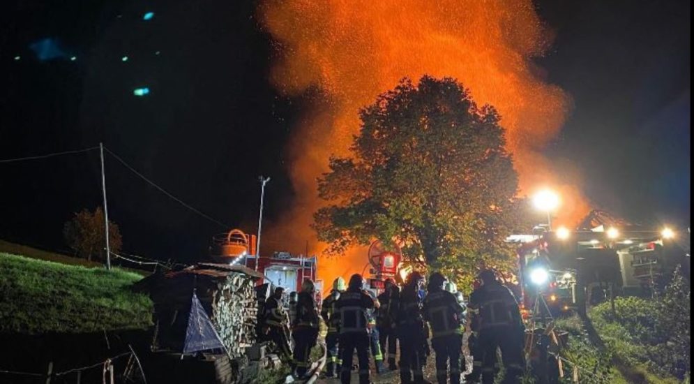 Kaufdorf BE: Bauernhaus ausgebrannt - 17 Kühe gerettet