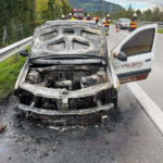 Sennwald SG: Pick-Up auf A13 in Brand geraten