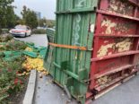 Baar ZG: Bei Unfall rollen zwei Tonnen Äpfel auf Straße