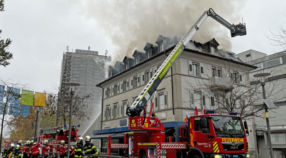 Brand in Kreuzlingen - Strasse gesperrt