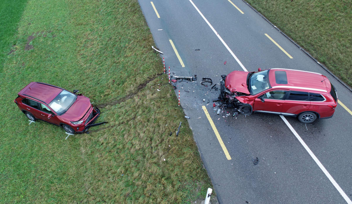 Unfall in Triengen LU: Zwei Frauen nach massiver Frontalkollision verletzt