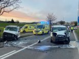 Sins AG: Drei Verletzte nach Unfall zweier Lieferwagen