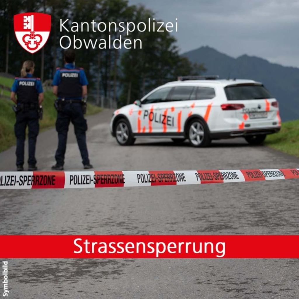 Wegen Unfall: Engelbergerstraße zwischen Grafenort und Engelberg gesperrt