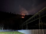 Domat/Ems GR: Waldfläche nach Kurzschluss in Brand