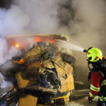 Risch Rotkreuz ZG: Entsorgungsmulde in Brand geraten