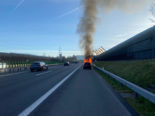Baar ZG: Totalschaden nach Fahrzeugbrand auf A14