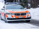 Bei Schneeglätte ereignete sich in Schaffhausen ein Auto- Alleinunfall am Donnerstagvormittag (30.11.2023).