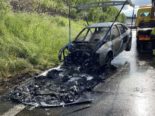 Pratteln BL: Fahrzeugbrand auf der Autobahn A2