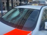 Solothurn: Wer kickte in das Polizeiauto?