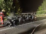 A7, Gundetswil TG: Auto in Vollbrand