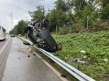 Suhr AG: Auto überschlägt sich bei Unfall auf A1