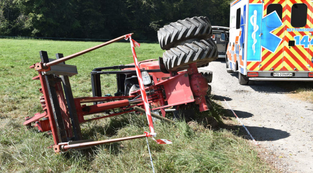 Romanshorn TG: Schwerverletzter nach Unfall mit Arbeitskarren