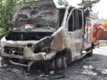 Davos Wiesen GR: Lieferwagen durch Brand zerstört