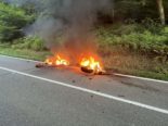 Glashütten AG: Motorräder nach Unfall in Brand geraten