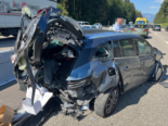 A1 Kriegstetten: Drei Autos bei Unfall stark beschädigt, zwei Verletzte