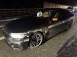 A1, Würenlos AG: BMW-Fahrer prallt bei Unfall gegen Mauer
