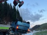 Unfälle Luzern: Nach Schleudergang überschlagen