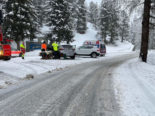 Champfèr GR: Unfall auf schneebedeckter Strasse