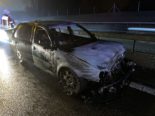 Unfall und Brand auf A1 Birrhard AG: VW-Fahrer in Audi geprallt